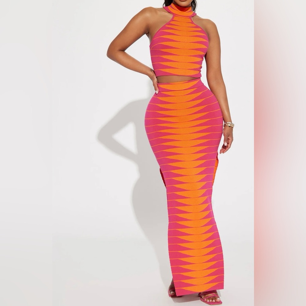 BNWT Pink and Orange Coord-Set FashionNova